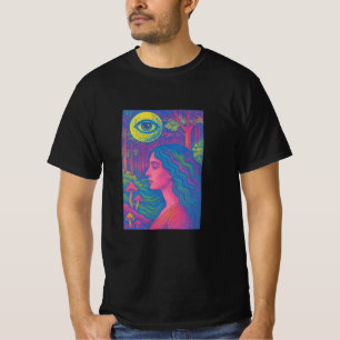 Erwachte Sicht - T-Shirt der psychedelischen Waldm