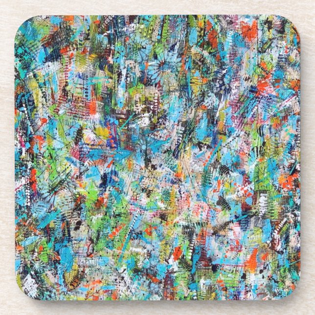 Erwachtes Set von 6 Untersetzer (Vorderseite)