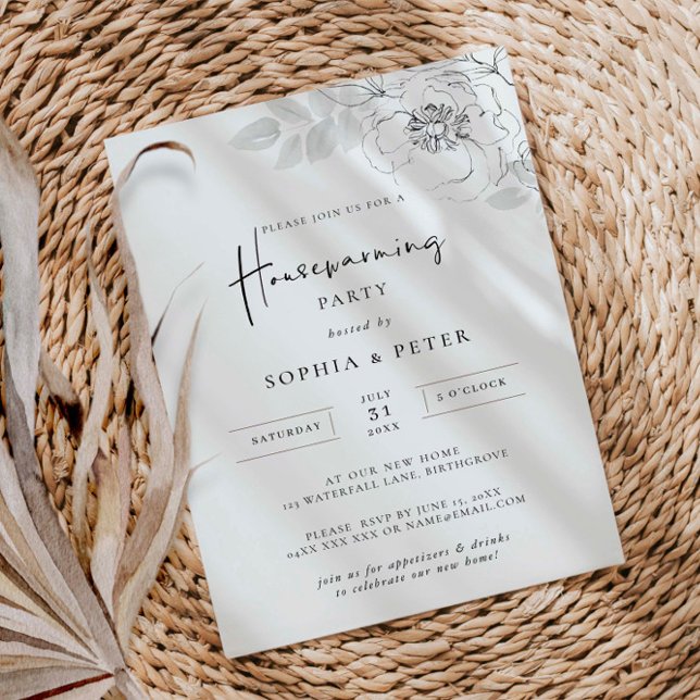 Erwärmung des botanischen Illustrationshauses Einladung (Von Creator hochgeladen)