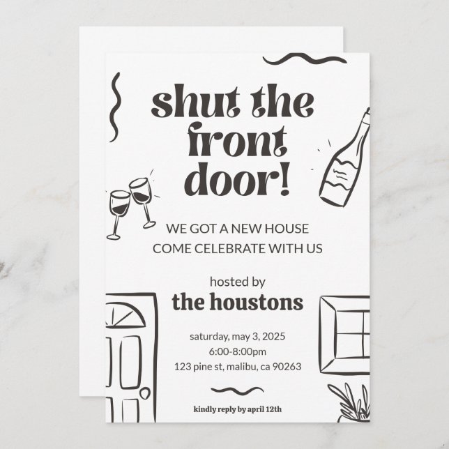 Erwärmung Einladung Haushalt Einladung (Vorne/Hinten)