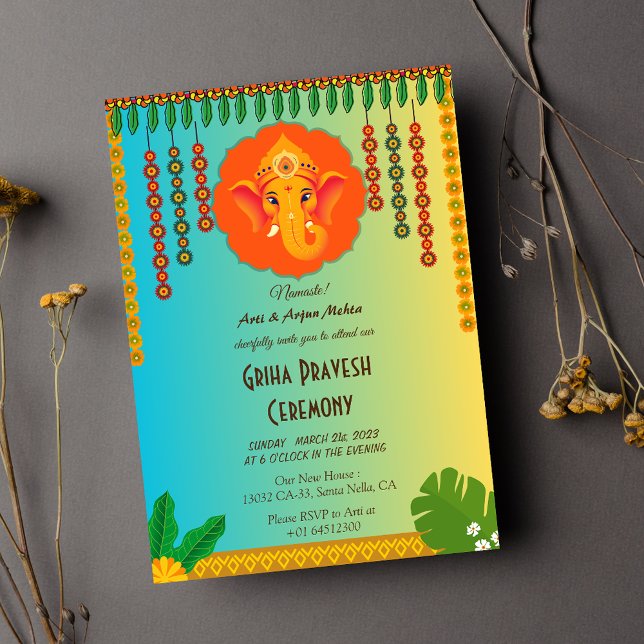 Erwärmung Griha Pravesh Einladung (Von Creator hochgeladen)