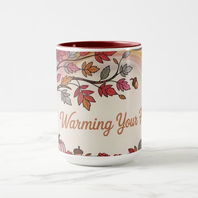 Erwärmung Ihrer Zuhause Herbst Combo-Tasse Tasse (Zentrum)