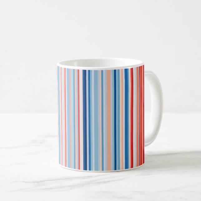 Erwärmung Stripes 1901-2020 — Vereinigtes Königrei Kaffeetasse (VorderseiteRechts)