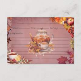 Erwärmung Wassail Recipe Card Begleitkarte