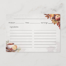 Erwärmung WassailBasisrezeptkarte Begleitkarte