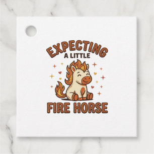 Erwarte ein kleines Feuerpferd Vintage-Babyshirt_1 Geschenkanhänger