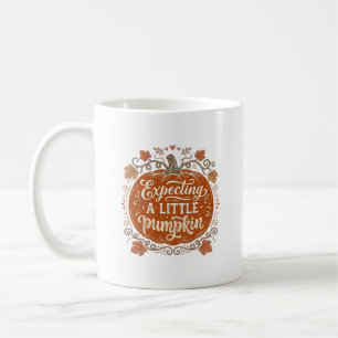 Erwarte Ein Kleines Kürbis Herbst Schwangerschaft Kaffeetasse