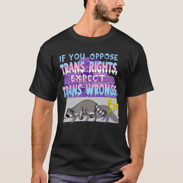 Erwarte Übergangsfehler Waschbär Junge T-Shirt (Vorderseite)