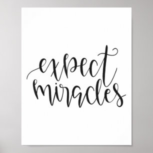 Erwarte Wunder Inspirierende Motivationszitate Poster
