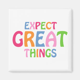 Erwarten Sie Großartige Dinge Inspirierende Typogr Magnet
