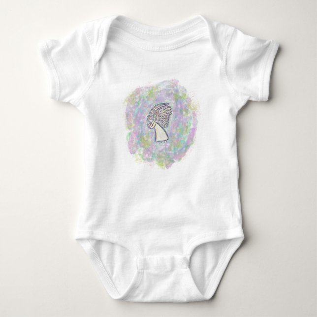 Erwarten Sie gute Dinge Guardian Angel Baby Bodysu Baby Strampler (Vorderseite)