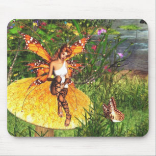 Erwarten von Herbstfee mousepad