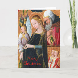 Erwartende Madonna mit dem heiligen Josef (Detail) Feiertagskarte