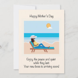 Erwartender Muttertag - Schwarze Frau Feiertagskarte