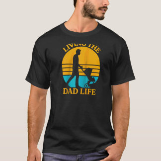 Erwartender Vater LEBT DAS VATERLEBEN Lustig Bald  T-Shirt