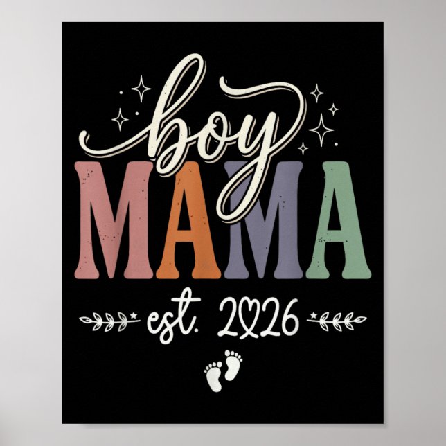 Erwartet 2026 Mama Schwangerschaft Mutter werdende Poster (Vorne)