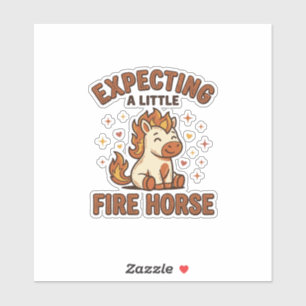 Erwartet ein kleines Feuerpferd Vintage Baby-Shirt Aufkleber