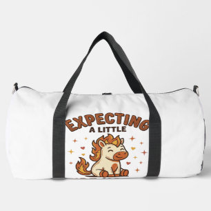 Erwartet ein kleines Feuerpferd Vintage Baby-Shirt Duffle Bag