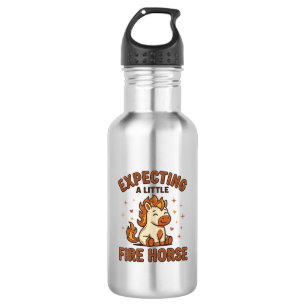 Erwartet ein kleines Feuerpferd Vintage Baby-Shirt Edelstahlflasche