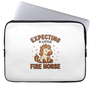 Erwartet ein kleines Feuerpferd Vintage Baby Shirt Laptopschutzhülle