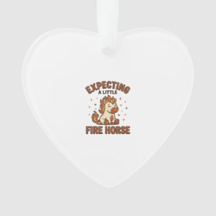 Erwartet ein kleines Feuerpferd Vintage Baby-Shirt Ornament