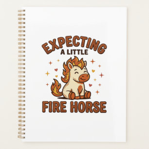 Erwartet ein kleines Feuerpferd Vintage Baby-Shirt Planer