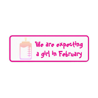 Erwartet ein Mädchen im Feb Stickers von dalDesign