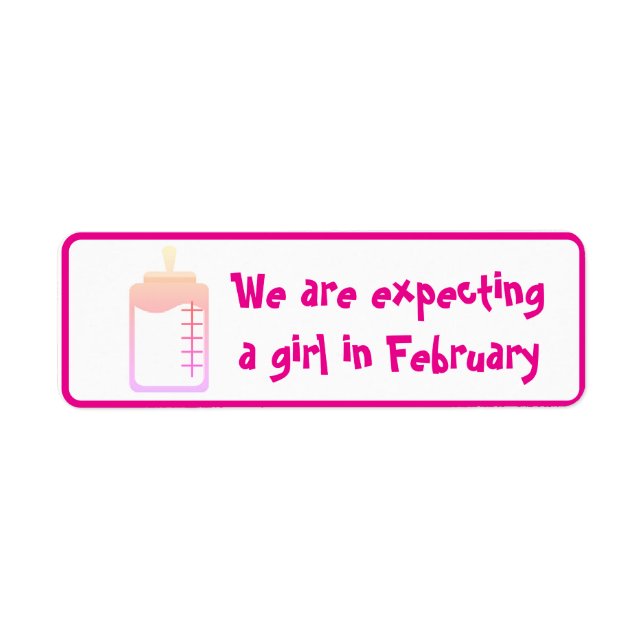 Erwartet ein Mädchen im Feb Stickers von dalDesign (Vorne)