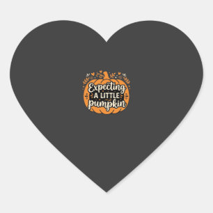Erwartet einen kleinen Kürbis Halloween Schwangers Herz-Aufkleber