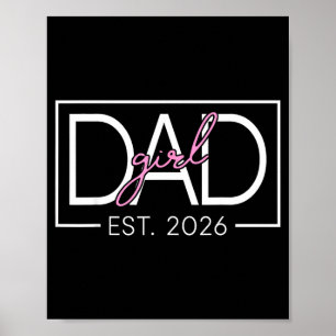 Erwartet Papa eines Mädchens Est 2026 Vatertag Poster