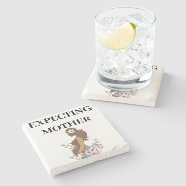 Erwartete Mütter Steinuntersetzer (Seitenansicht)