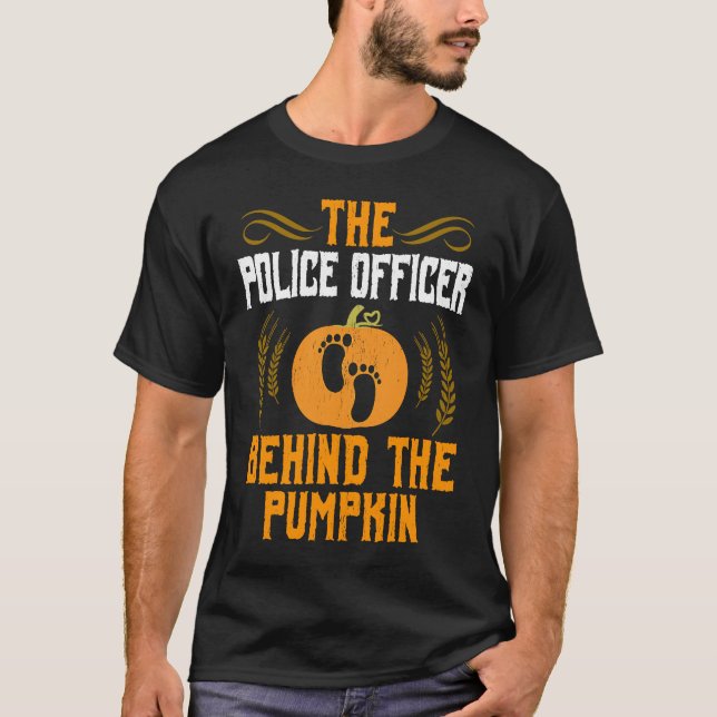 Erwartete Polizeibeamte New Dad Halloween T-Shirt (Vorderseite)