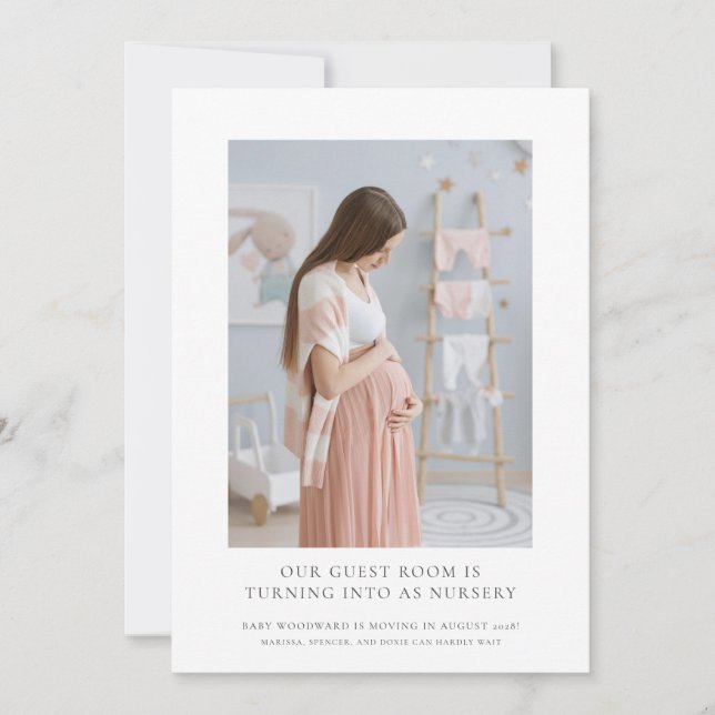 Erwartete Schwangerschaft des Fotos Ankündigung (Vorderseite)