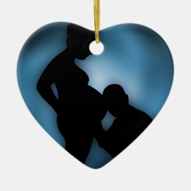 erwartetes Baby Keramik Ornament (Vorne)