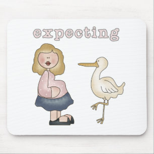 erwartetes Baby - Storchhemden und Geschenke Mousepad