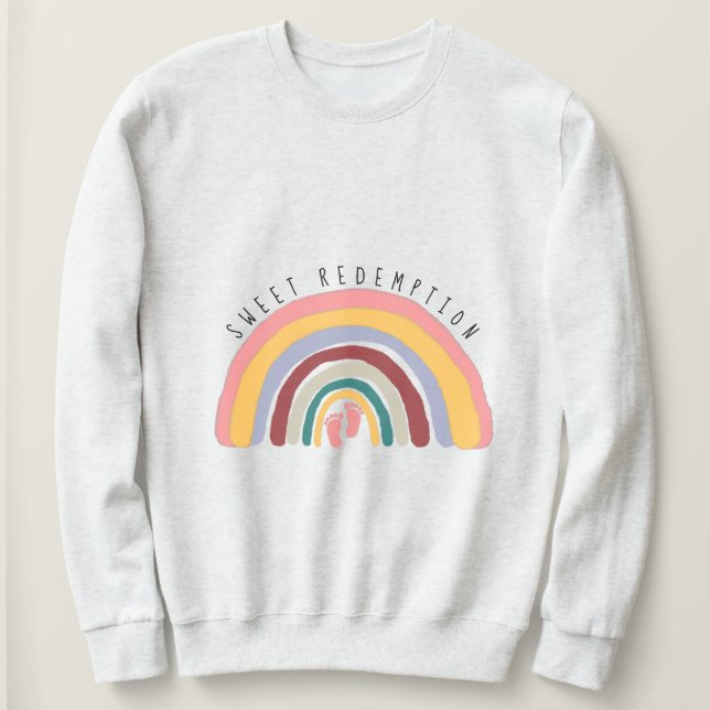 Erwartung der Baby Rainbow Girl Maternity Sweatshirt (Design vorne)