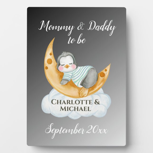 Erwartung der Eltern Mommy & Daddy Fotoplatte (Vorderseite)