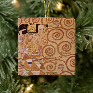 Erwartung durch Klimt Vintage Viktorianische Jugen Keramikornament