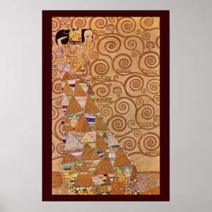 Erwartung durch Klimt Vintage Viktorianische Jugen Poster