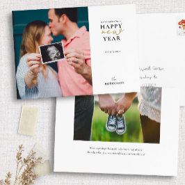 Erwartung einer glücklichen Fotokarte für den Jahr Folien Feiertagskarte