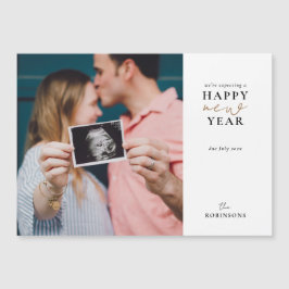 Erwartung einer guten Weihnachts-Fotokarte Magnetkarte