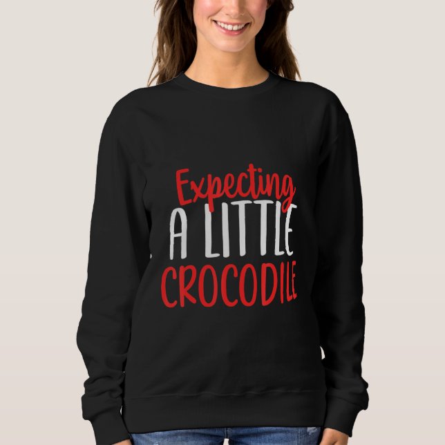 Erwartung einer kleinen Junge Mutter der Krokodils Sweatshirt (Vorderseite)