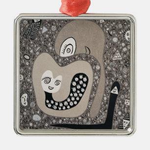 Erwartung eines Babys Silbernes Ornament