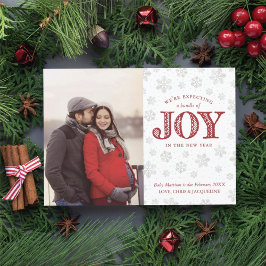 Erwartung von Joy Pregnancy Ankündigung Weihnachte