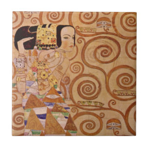 Erwartung von Klimt Vintage Victorian Art Nouveau Fliese