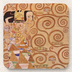 Erwartung von Klimt Vintage Victorian Art Nouveau Getränkeuntersetzer