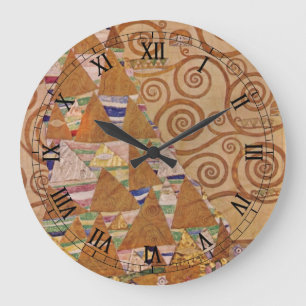 Erwartung von Klimt Vintage Victorian Art Nouveau Große Wanduhr