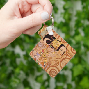 Erwartung von Klimt Vintage Victorian Art Nouveau Schlüsselanhänger