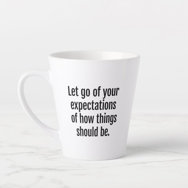 Erwartungen Latte Tasse (Links)