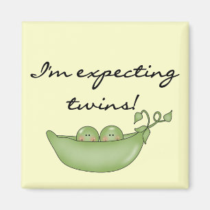 Erwartungen von Zwillingen - Erbsen in einem Pod Magnet